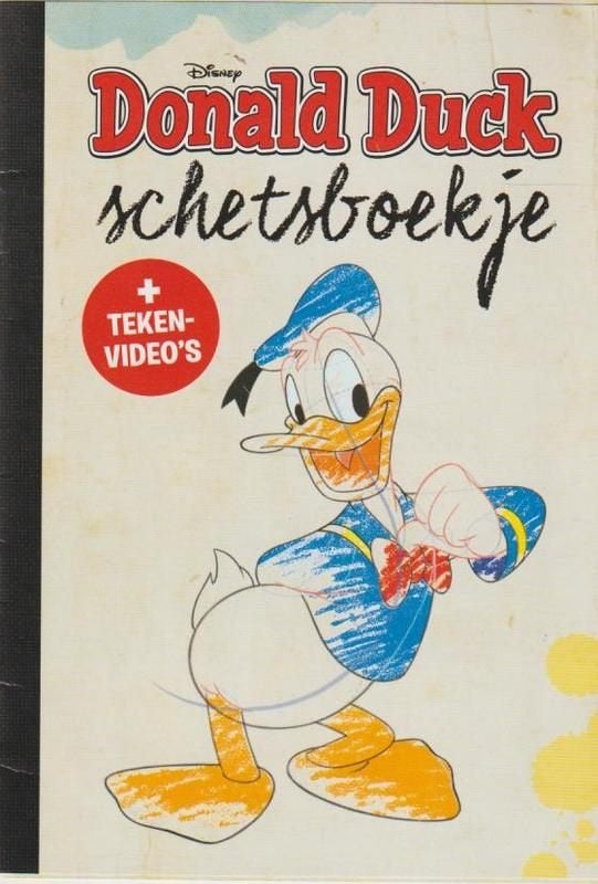 Donald Duck schetsboekje, Hobby en Vrije tijd, Tekenen, Verzenden, Zo goed als nieuw, Papier, Schets- of Tekenboek