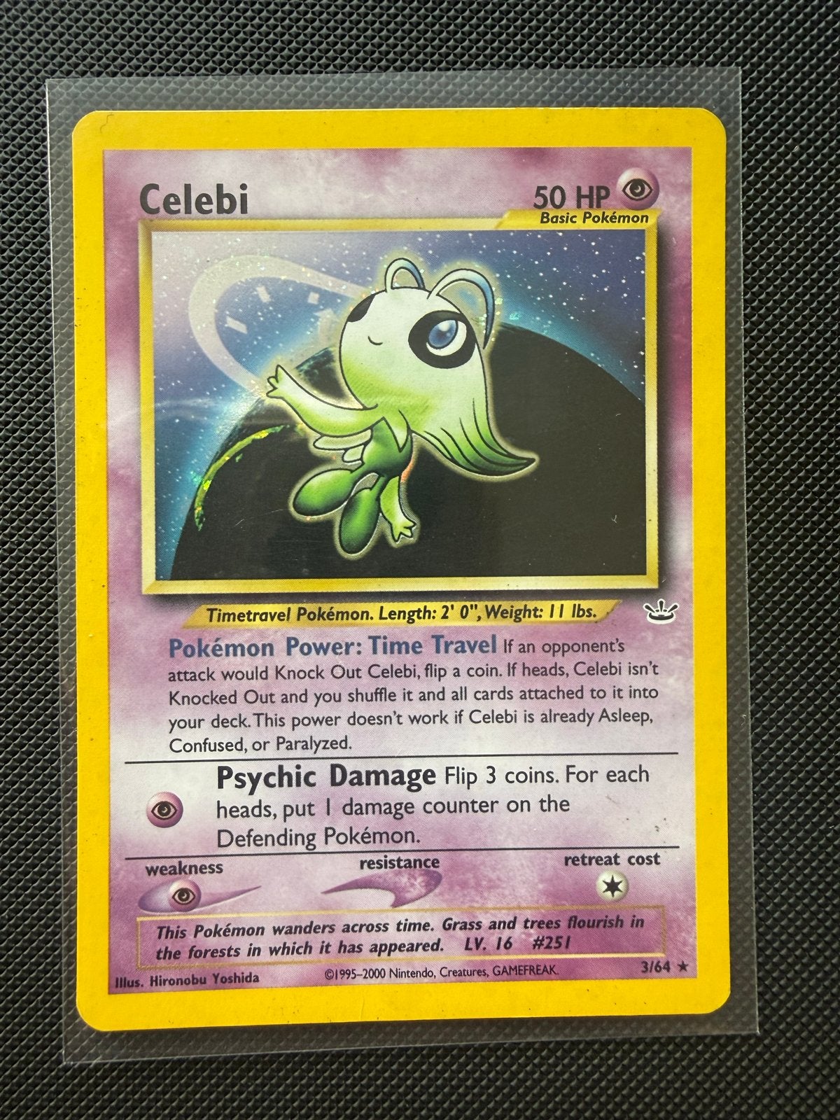 Celebi holo - Neo Revelation 3/64 (2001), Ophalen of Verzenden, Gebruikt, Losse kaart