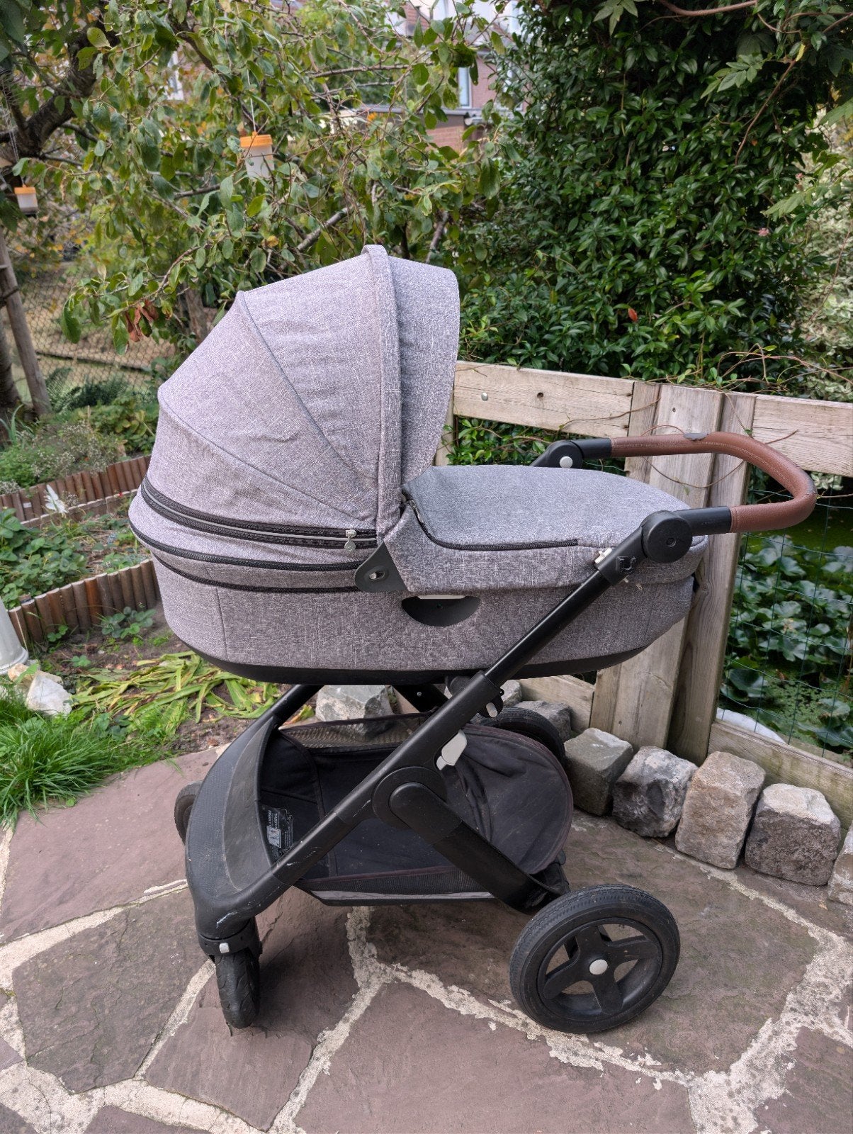 Stokke Xplory kinderwagen met reiswieg, fijne terreinwagen, Gebruikt, Met reiswieg, Ophalen, Kinderwagen