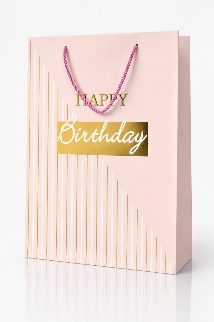 Partij lichtroze cadeautassen happy birthday, NHP International, Ophalen of Verzenden, Info@nhp-international.com, Verjaardag