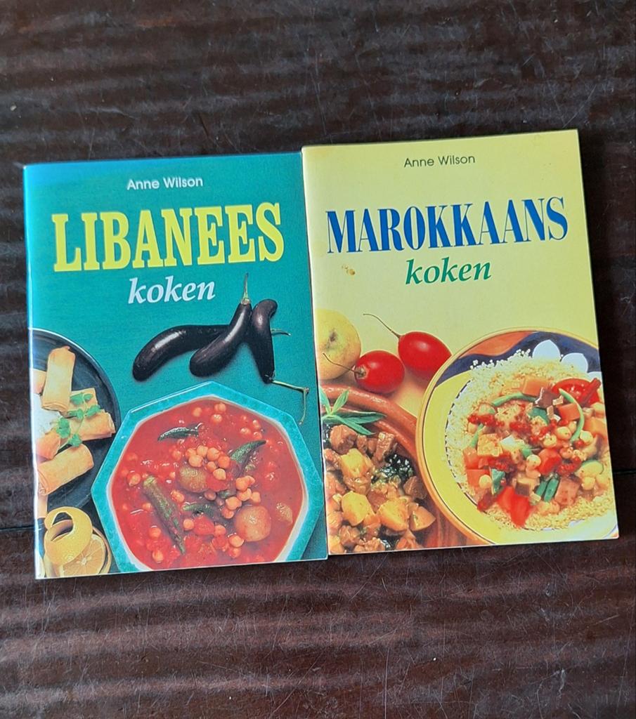 2 boekjes Libanees en Marokkaans koken. Anne Wilson, Ophalen of Verzenden, Zo goed als nieuw