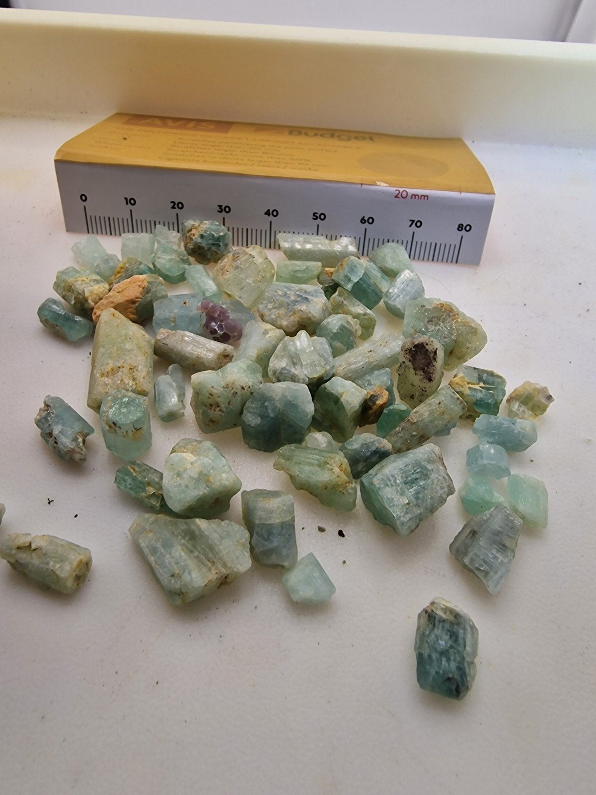 Ruwe Aquamarijn en Smaragd Kristallen - 45 gram, Ophalen of Verzenden