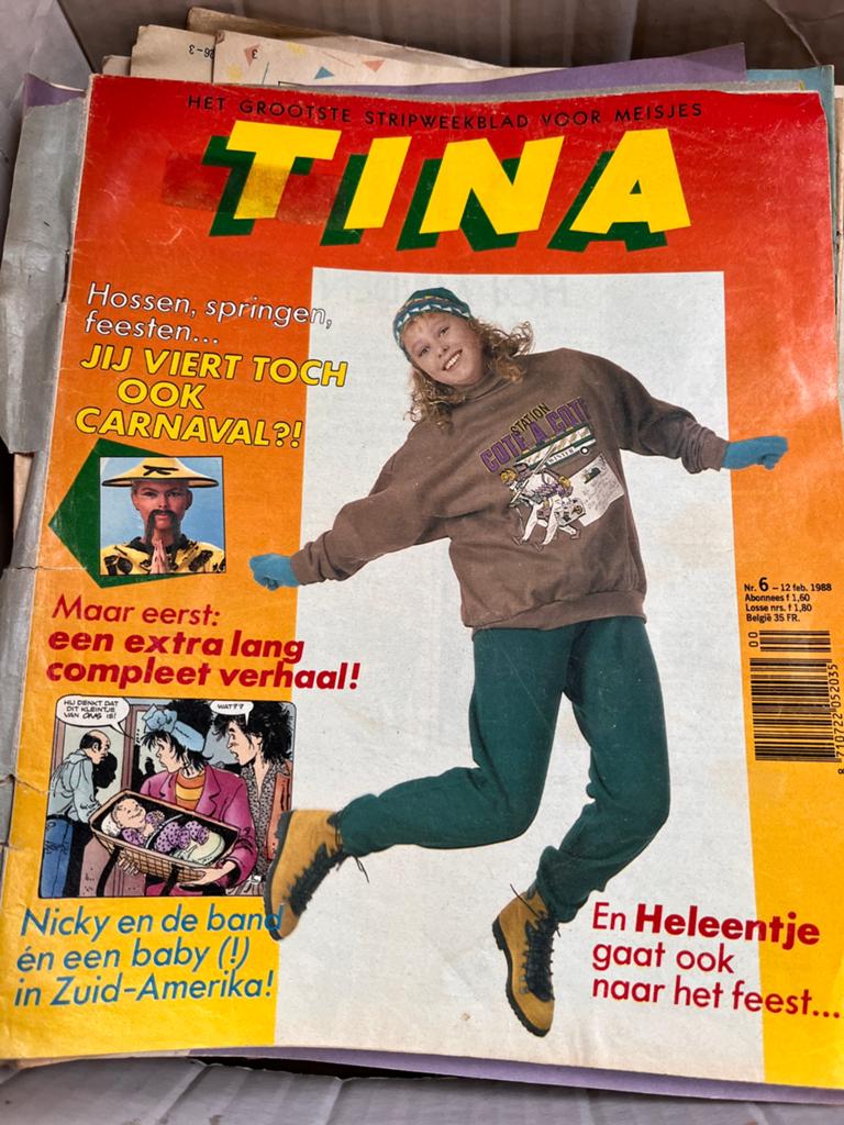 Meiden tijdschrift rond 1988 de tina!! Was toen hot, Ophalen of Verzenden, 1980 tot heden, Tijdschrift