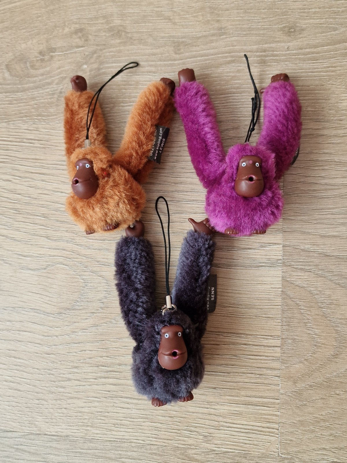 Kipling aapjes sleutelhanger - set van 3, Overige merken, Ophalen of Verzenden, Meerkleurig, Klein (minder dan 20 cm)