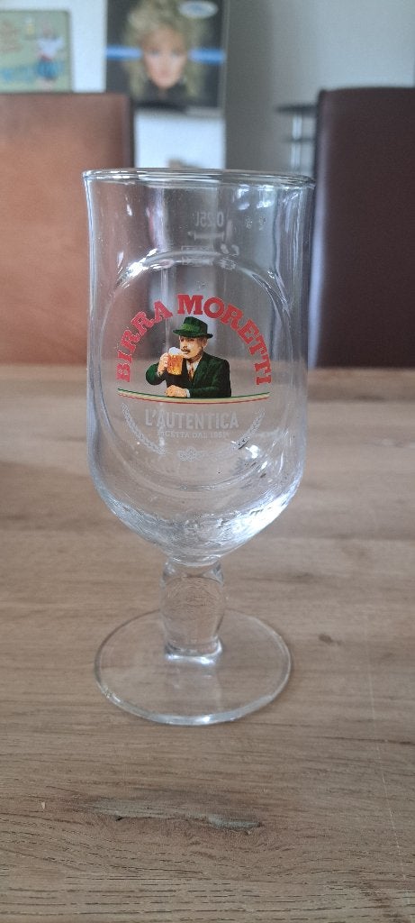 Birra Moretti bierglas (Z257-3), Ophalen of Verzenden, Nieuw, Glas of Glazen, Overige merken