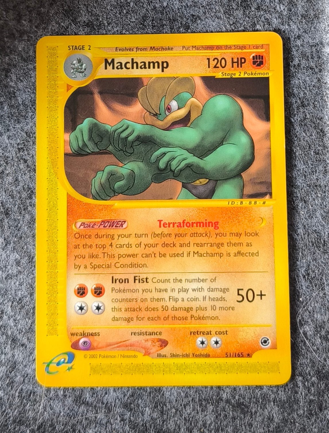 Machamp Pokémon Kaart - Expedition Base Set 51 (2002), Ophalen of Verzenden, Zo goed als nieuw, Losse kaart