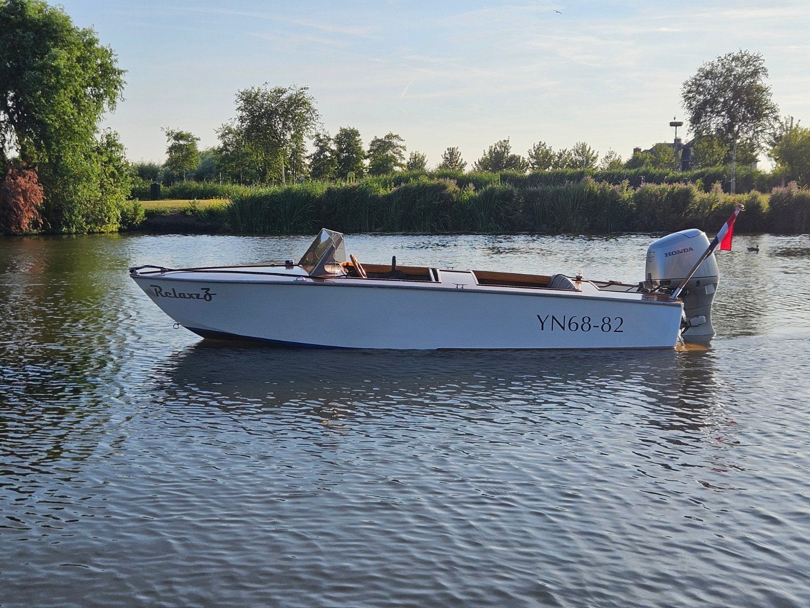 Speedboot Runabout, kanteltrailer, Honda 45 pk 4-takt, Ophalen, Overige merken, Viertaktmotor, 5 m