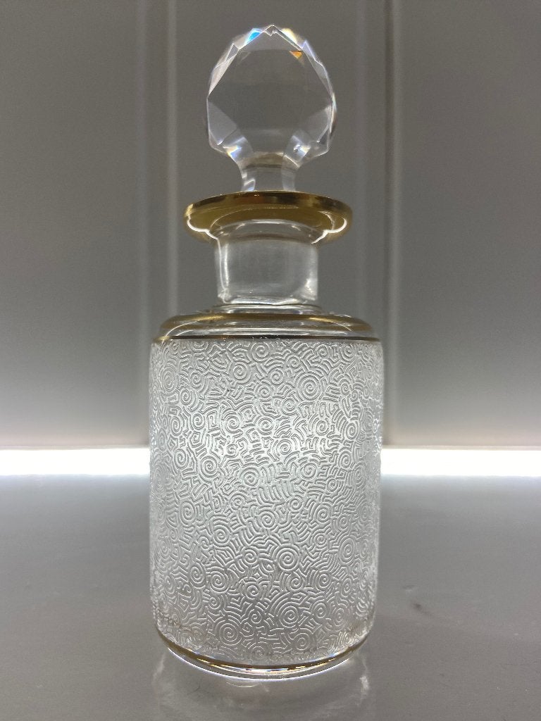 Klein , gevermiculeerd flacon flesje “Saint Louis”, Antiek en Kunst, Antiek | Glas en Kristal, Ophalen of Verzenden