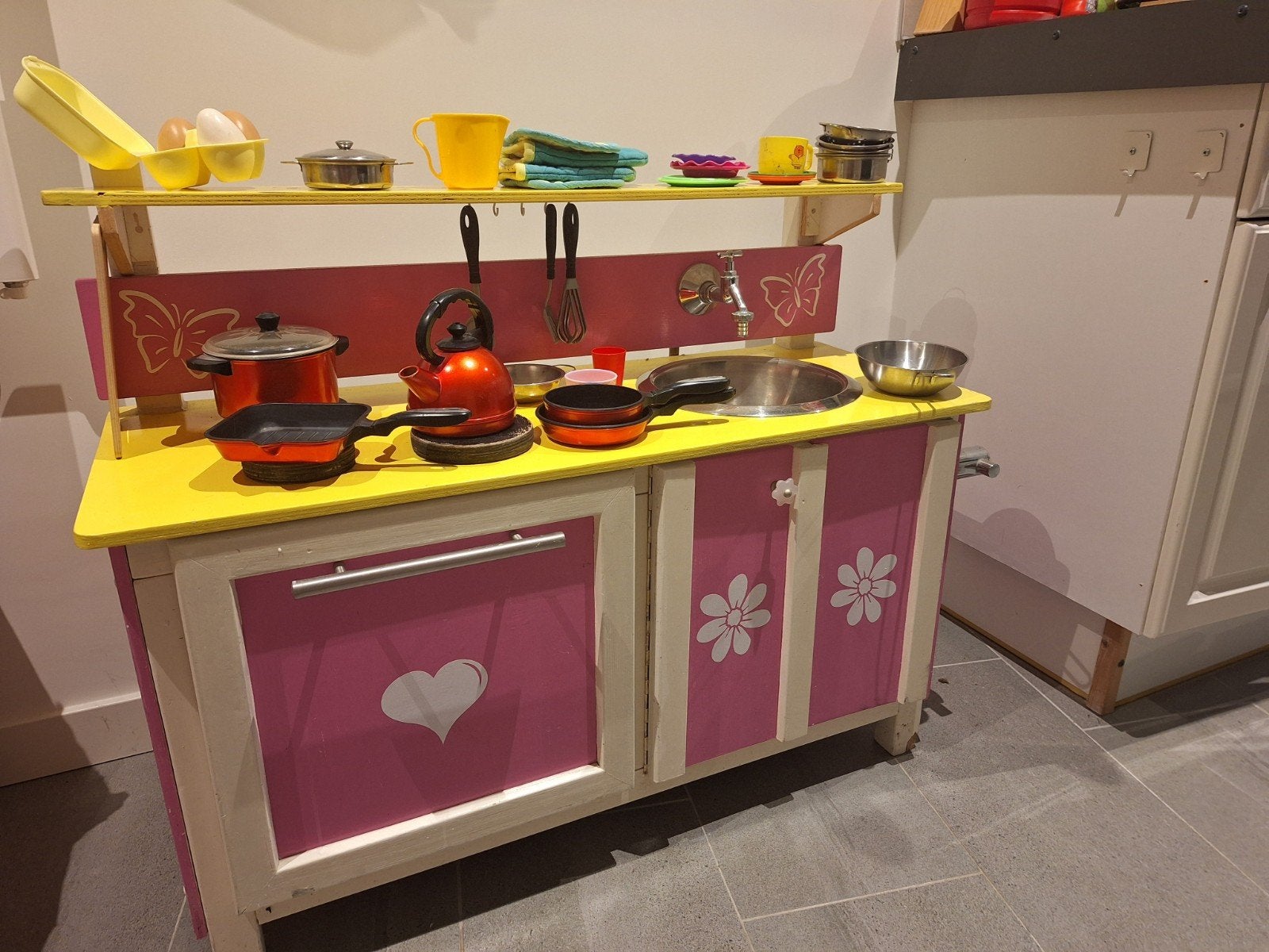 Leuke speelkeuken met echt water en Gardena aansluiting, Ophalen, Gebruikt, Ontdekken