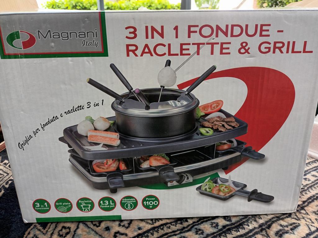 Magnani Italy  .fondue -raclette en grill, Ophalen of Verzenden, Nieuw, 8 personen of meer