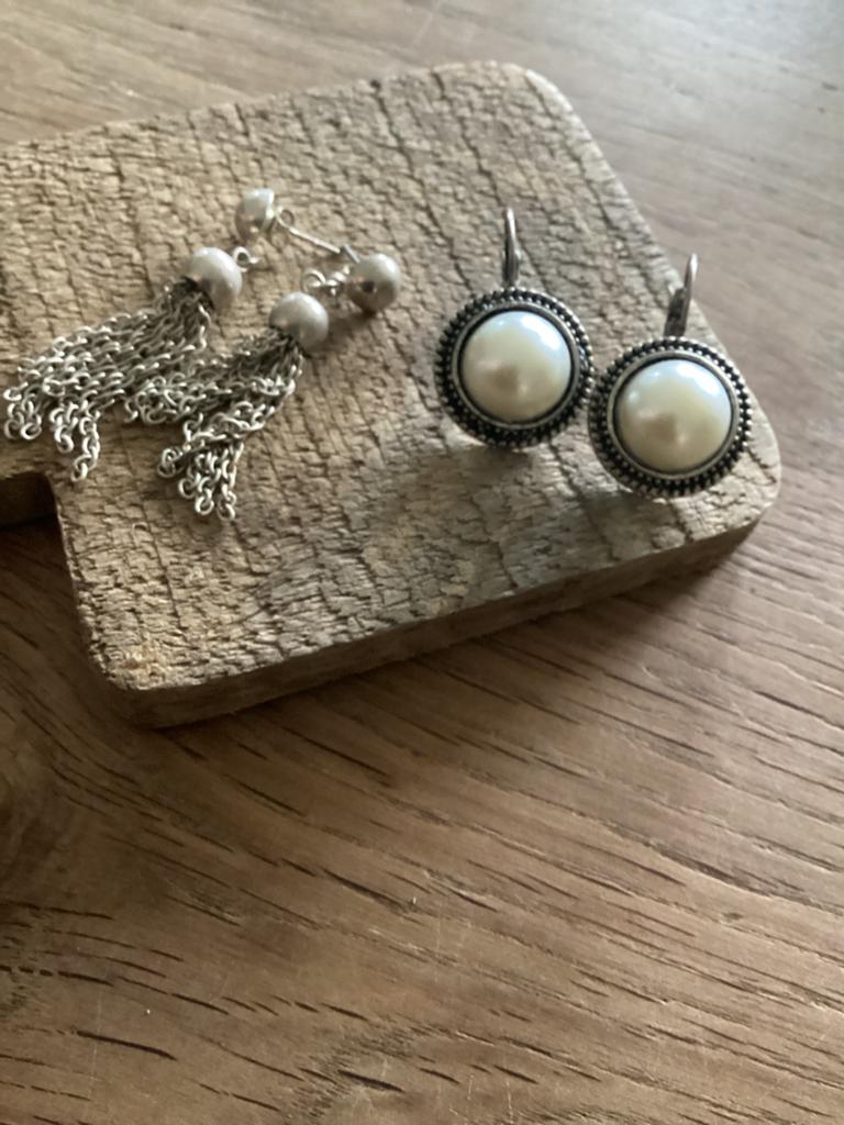 Vintage oorbellen, Verzenden, Gebruikt, Overige materialen, Knopjes of Stekers