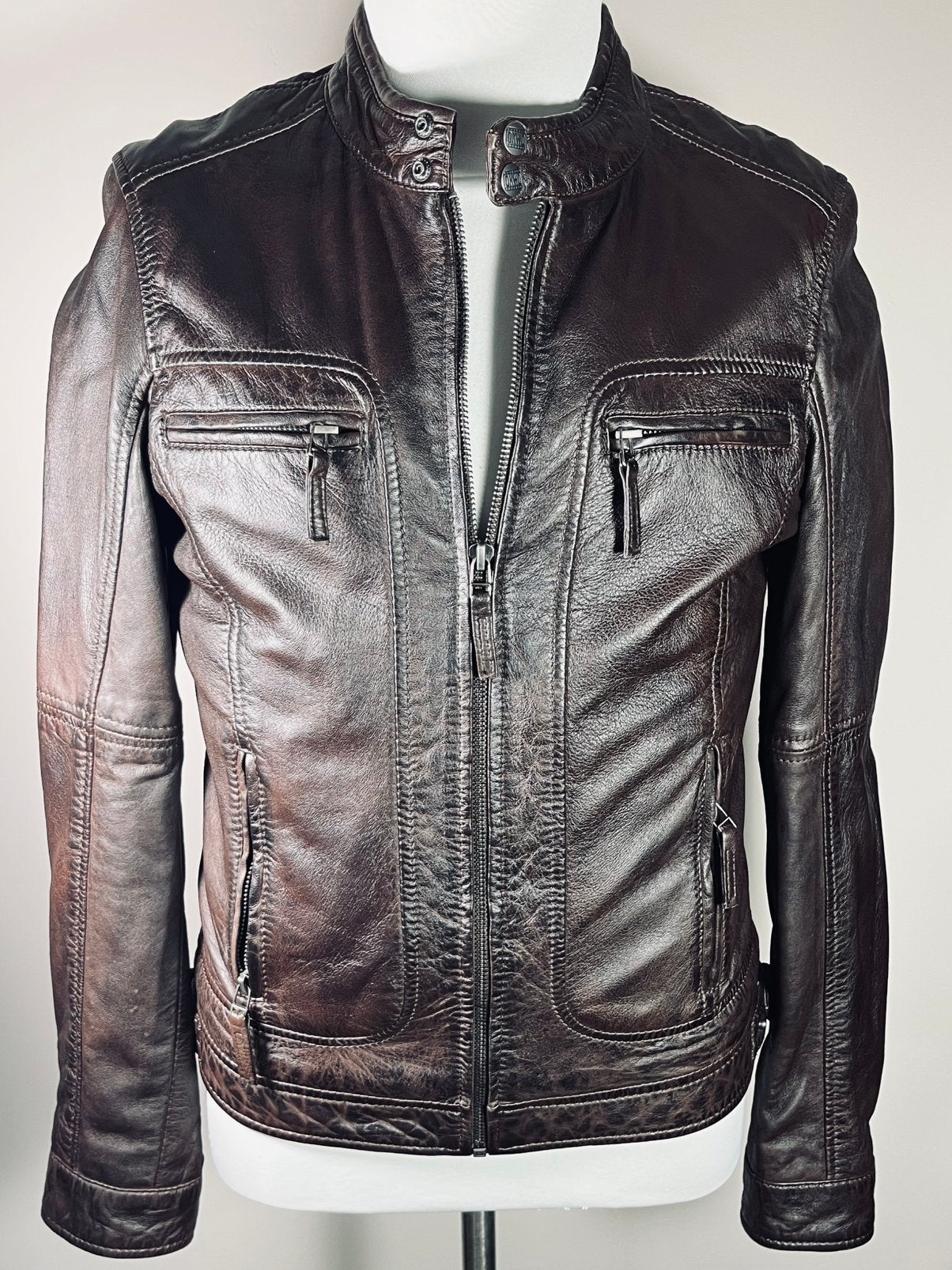 Oakwood leren jack, maat M, nieuw, wvp €229,00, Oakwood, Bruin, Maat 48/50 (M), Nieuw