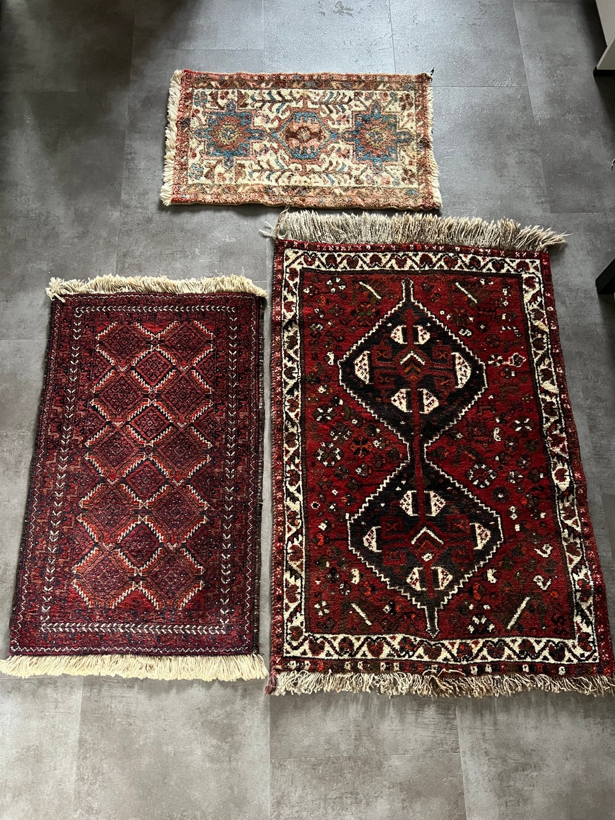 3 hand geknoopte Perzische carpets, Ophalen