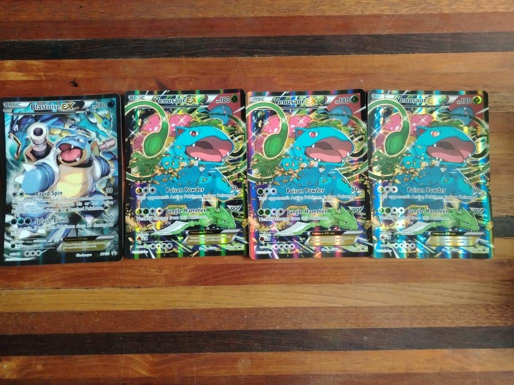 OVERSIZED Pokémon EX Kaarten: Blastoise & Venusaur, Ophalen of Verzenden, Gebruikt, Meerdere kaarten