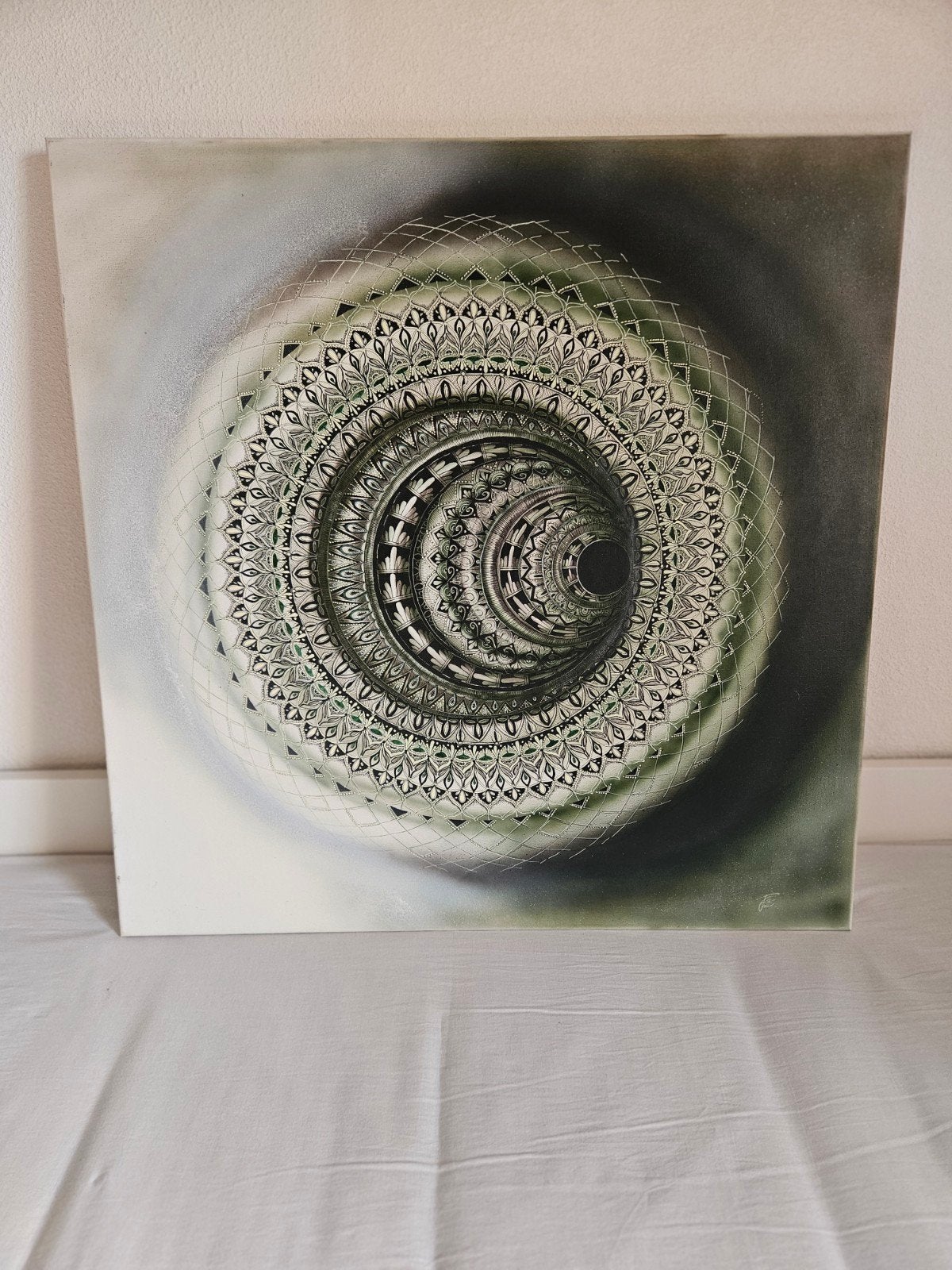 Mandala Kunstwerk op Canvas, Ophalen