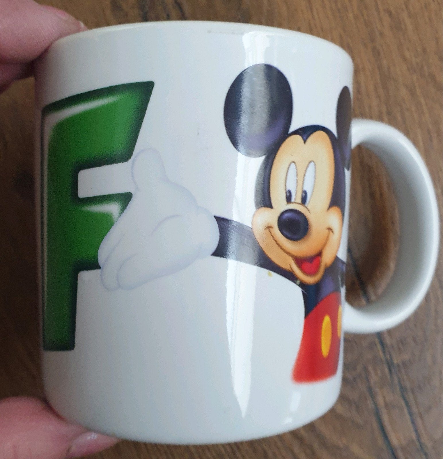 Disney Mickey Mouse Mok met letter F - Disneyland Parijs, Ophalen of Verzenden