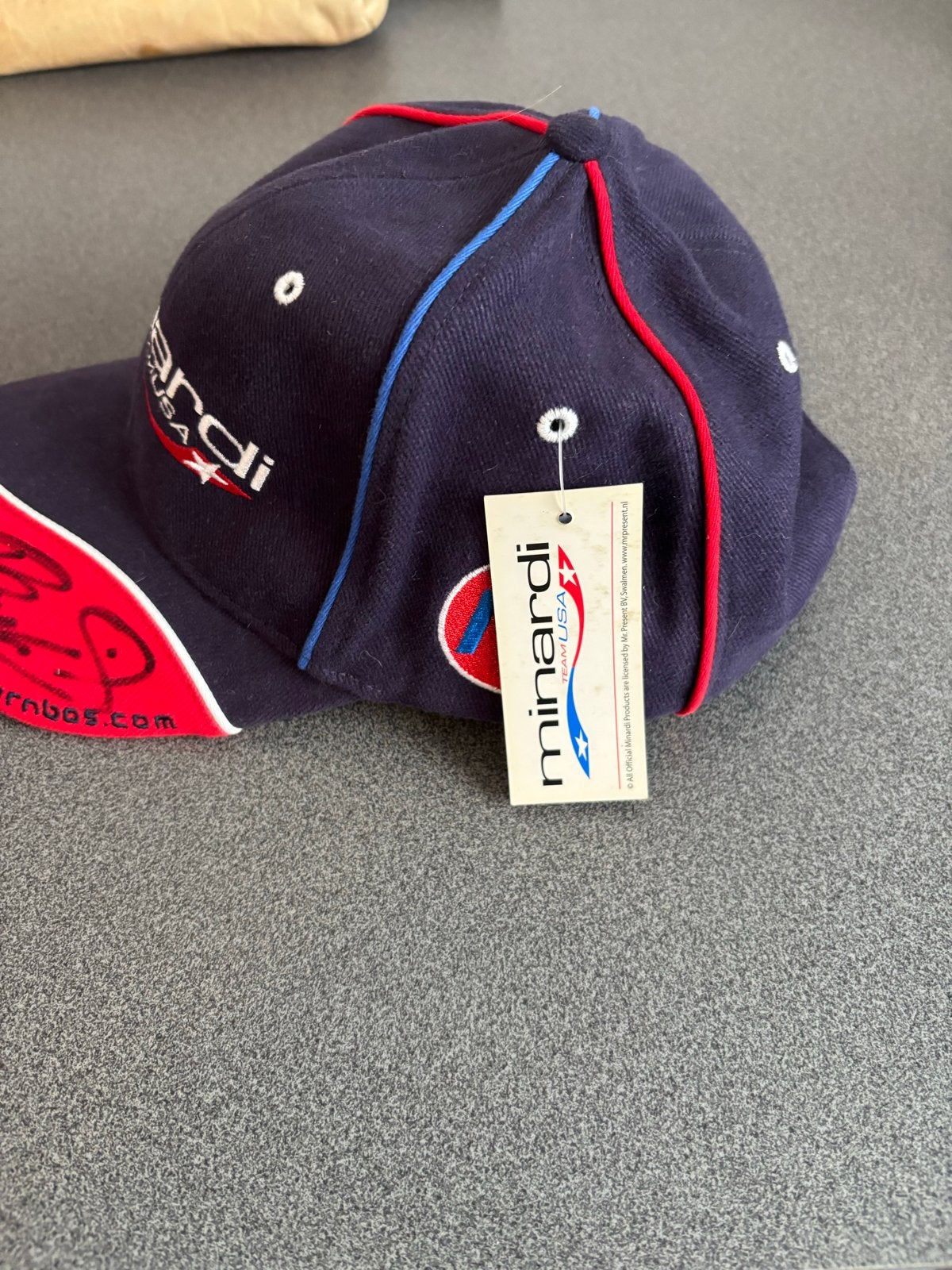 Minardi Team USA pet gesigneerd door Robert Doornbos, Ophalen, Nieuw, One size fits all, Pet