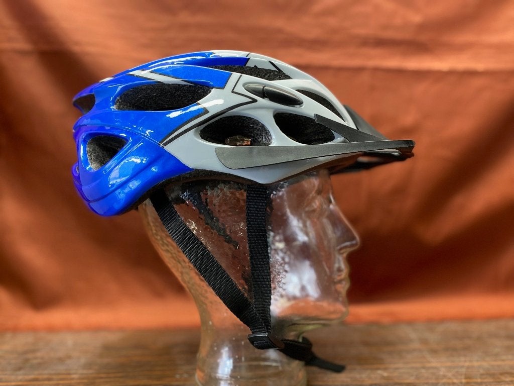 Fietshelm - Blauw/Grijs - Maat M (56-60 cm), Ophalen, M, Tempish safety helmet, Zo goed als nieuw