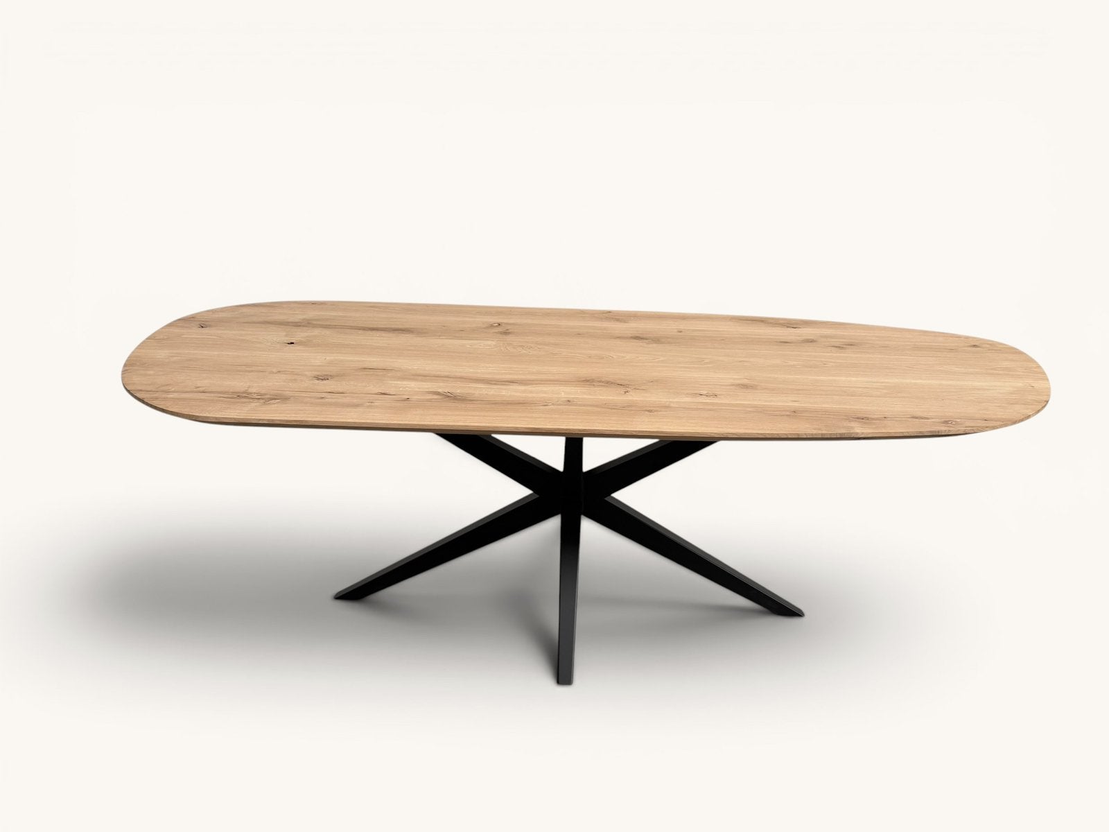 Organsiche eettafel | stalen onderstel | kies zelf je blad, Huis en Inrichting, Japandi, 100 tot 150 cm, Ophalen of Verzenden