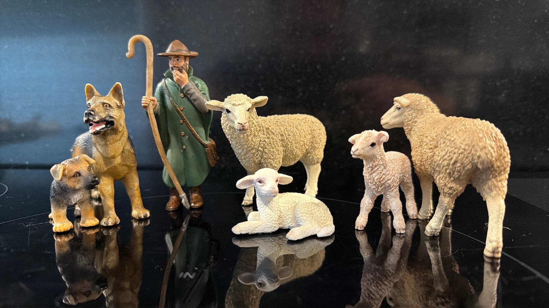 Zeldzaam Schleich: Schaapsherder met herders (Zonder schapen, Ophalen of Verzenden, Zo goed als nieuw