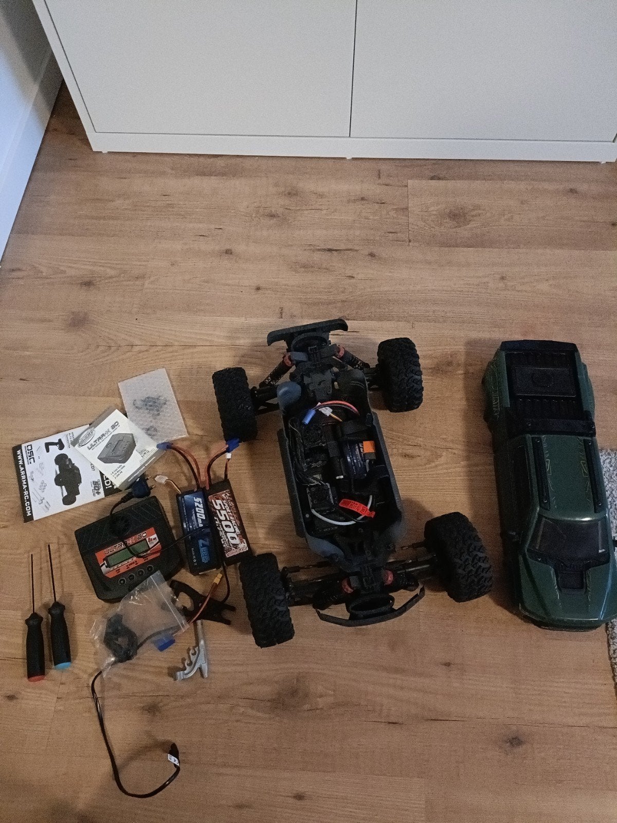 Arrma Big Rock 3S BLX 4WD Brushless RC Truck, Gebruikt, Auto offroad, Schaal 1:10, Ophalen
