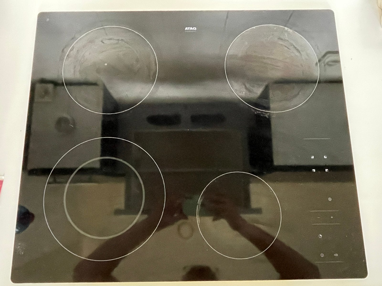 ATAG Inductiekookplaat en Selma Inbouw Oven, Ophalen, Gebruikt, 60 cm of meer, 4 kookzones