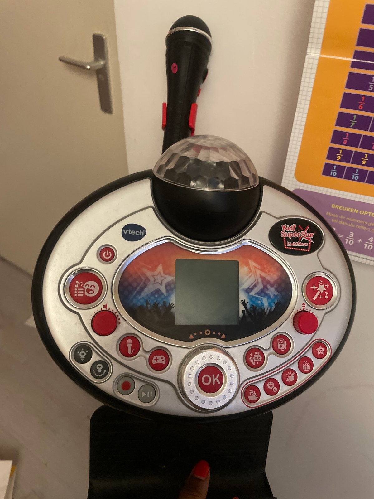 VTech Kidi Super Star LightShow Karaoke Microfoon, Ophalen of Verzenden, Gebruikt, 4 tot 6 jaar