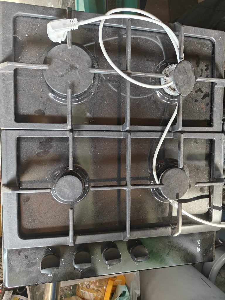 ETNA T110VZTA 4-pits inbouw gaskookplaat – zwart, Witgoed en Apparatuur, Kookplaten, Ophalen, Gebruikt, 4 kookzones, Inbouw