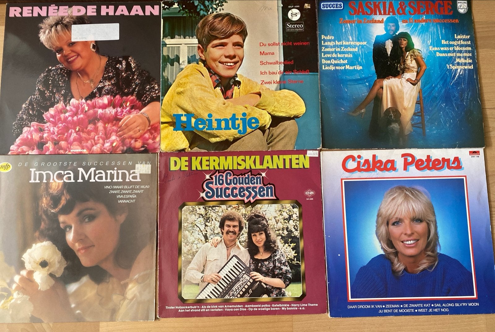 6 LP's van diverse Nederlandse artiesten, Cd's en Dvd's, Ophalen, Gebruikt, Levenslied of Smartlap, Complilatie