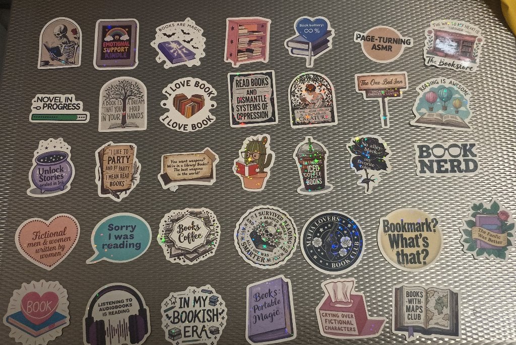 Diverse bookish/boek stickers & 3d stickers (enkel ophalen), Ophalen, Nieuw, Meerdere stickers