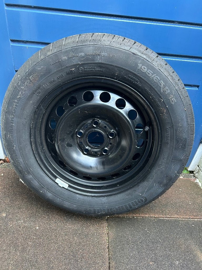 Origineel VW Reservewiel 15 inch + Continental Band, Ophalen, 15 inch, Banden en Velgen, Nieuw