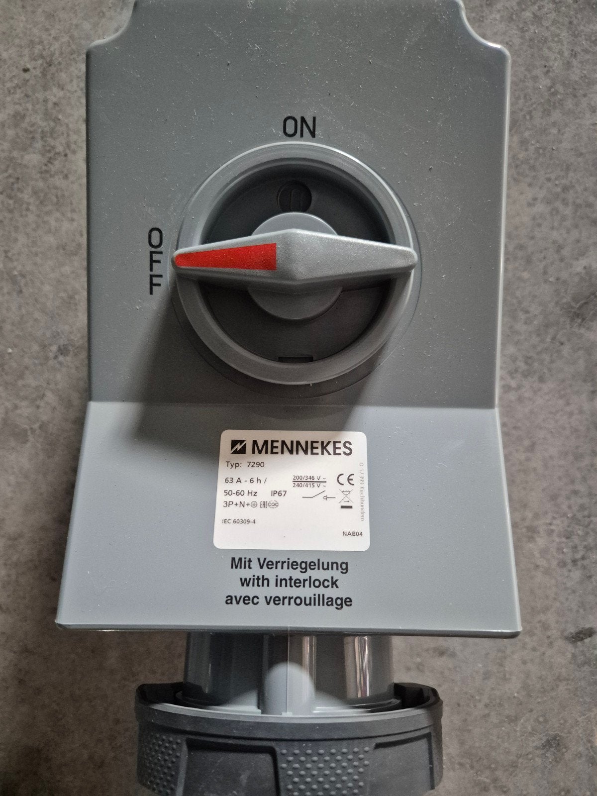 krachtstopcontact 63Ampere 5polig, Doe-het-zelf en Verbouw, Elektra en Kabels, Ophalen of Verzenden, Stopcontact