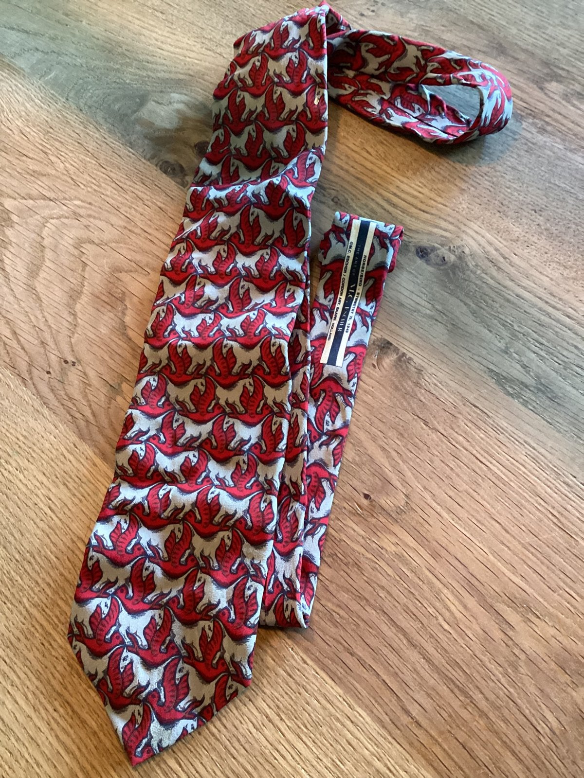 Stropdas M.C. Escher, Kleding | Heren, Stropdassen, Verzenden, Gedragen, Rood, Met patroon