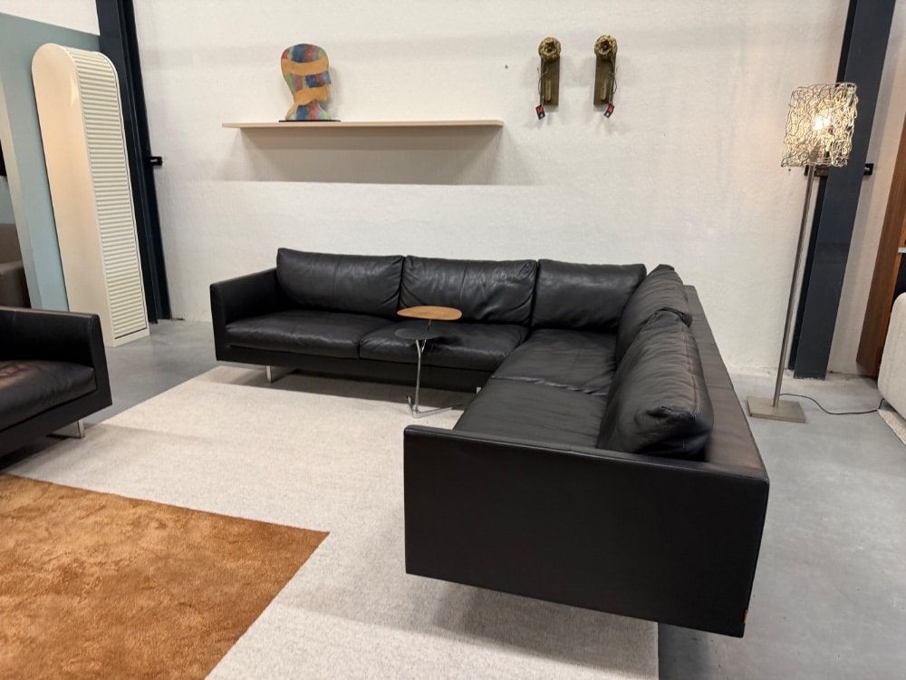Montis Axel Hoekbank zwart leer Design Bank 280x260, Huis en Inrichting, 250 tot 300 cm, Hoekbank, Leer, Ophalen of Verzenden