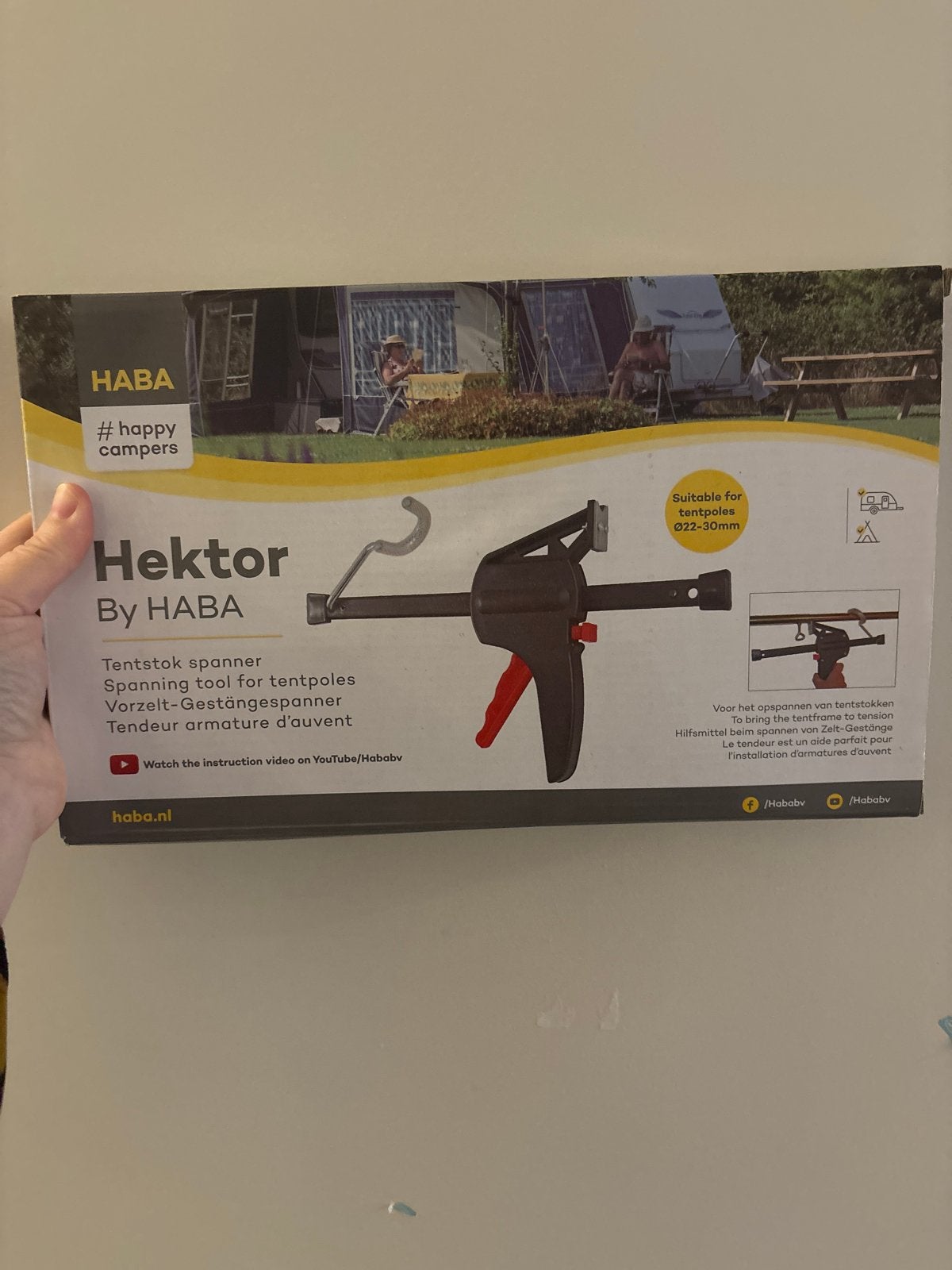 HABA Hektor Tentstok Spanner - Voor tentpalen Ø22-30mm, Ophalen of Verzenden, Nieuw
