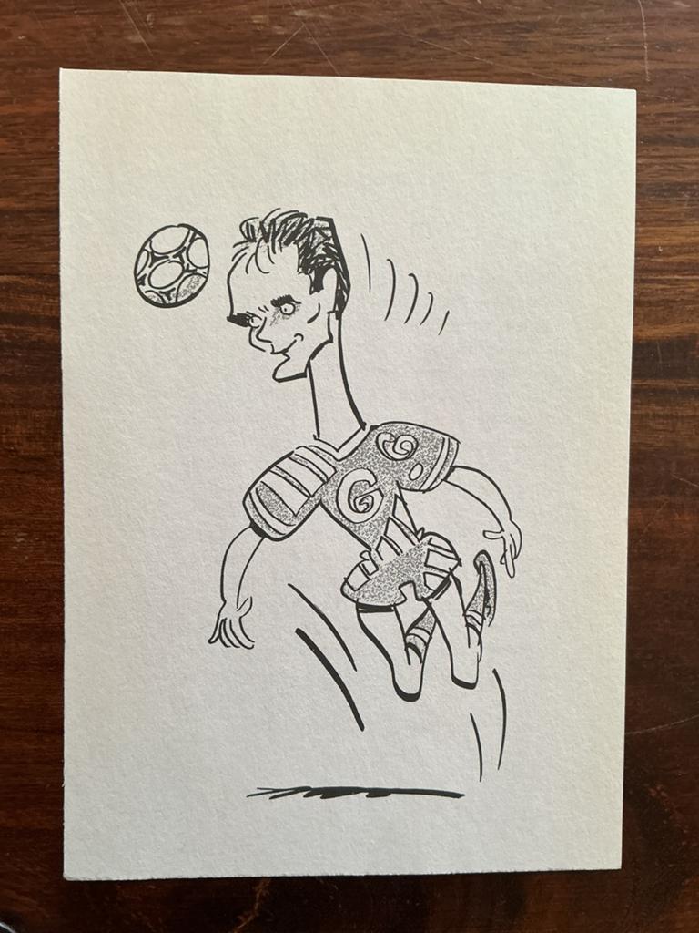 Voetbal karikatuur Dik Bruynesteyn Johnny Bosman WK 1994, Ophalen of Verzenden, Knipsel(s)