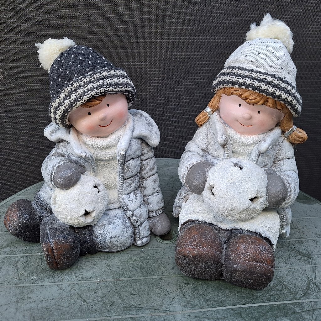Vintage kerst pop/poppen/beeld/beelden decoratie, Ophalen of Verzenden, Zo goed als nieuw