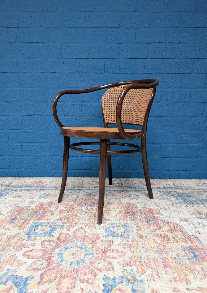 Vintage Thonet 210r stoel/bureaustoel, Drevounia, Ophalen, Gebruikt, Bruin, Hout