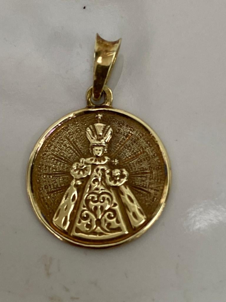 Geel gouden hanger madonna 585, Sieraden, Tassen en Uiterlijk, Antieke sieraden, Verzenden, Goud, Hanger