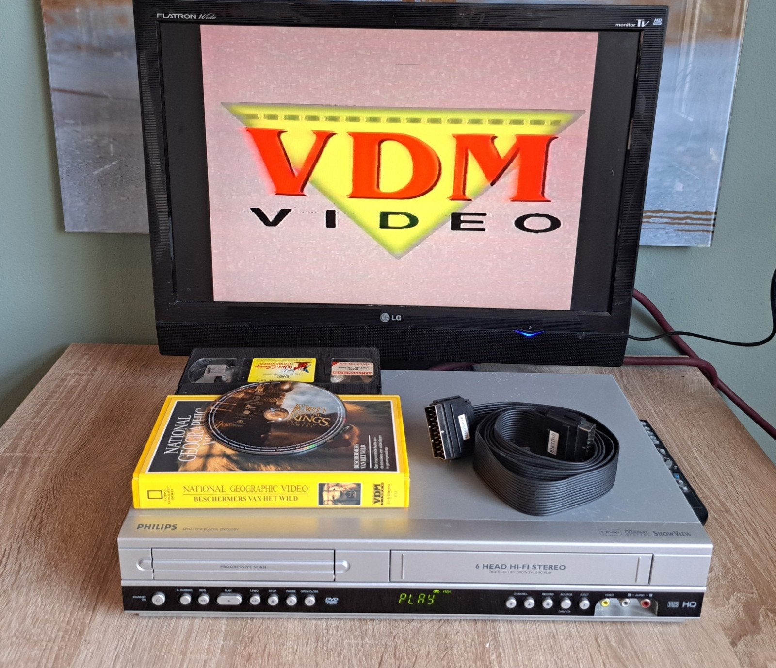 Nette Philips VHS Videorecorder Combi dvd speler DVP3350V, Audio, Tv en Foto, Videospelers, Zo goed als nieuw, VHS-speler of -recorder