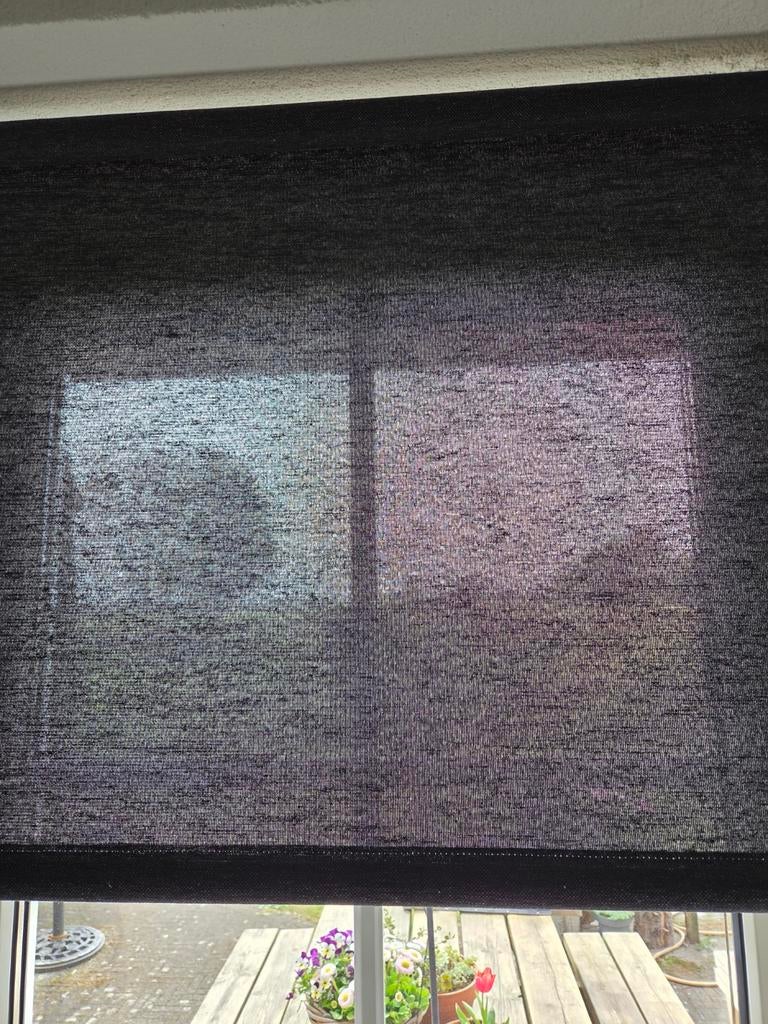 Zwart Lichtdoorlatend Rolgordijn met Structuur - 147,9x120cm, Huis en Inrichting, Stoffering | Gordijnen en Lamellen, 100 tot 150 cm