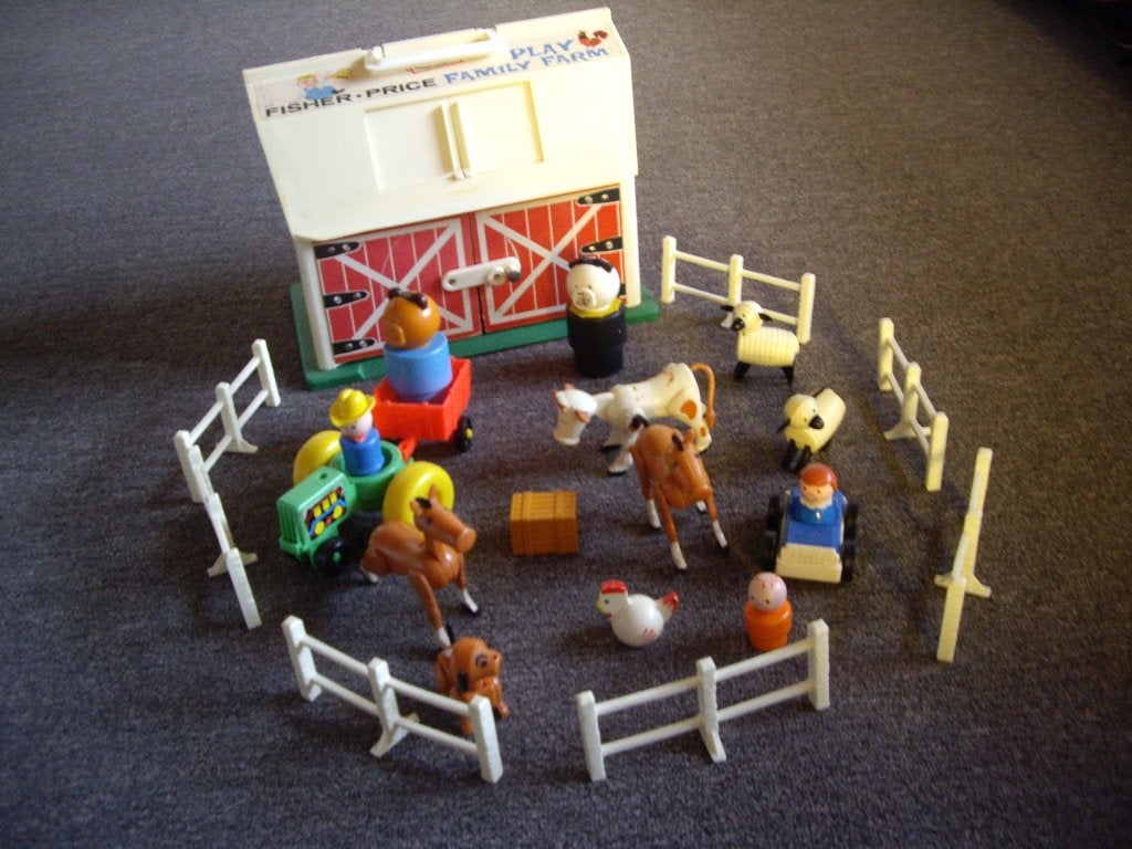 vintage  F P boerderij met acc, Ophalen, Gebruikt, Speelset, Met geluid