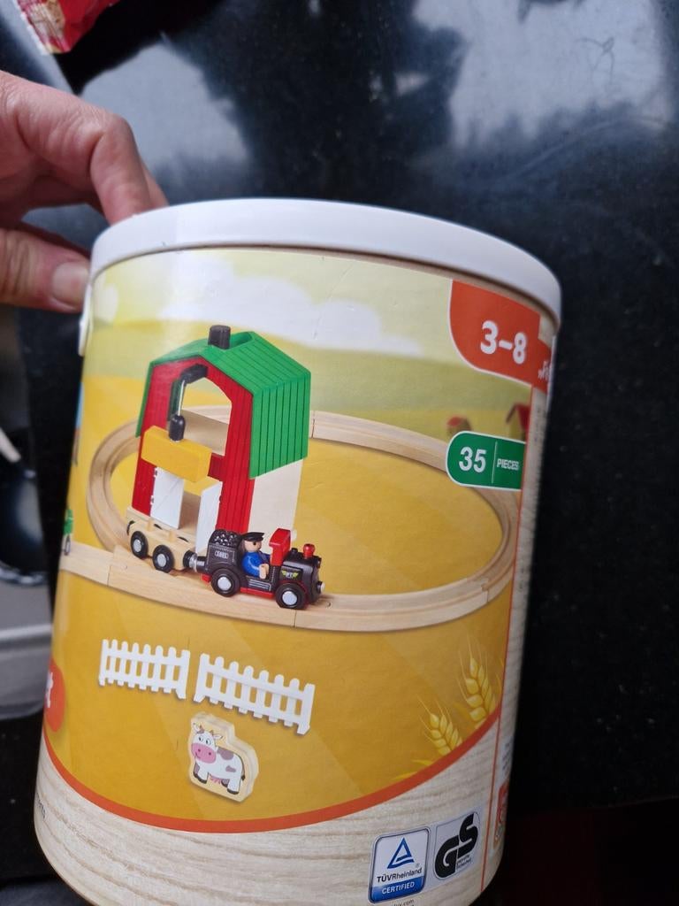 Playtive Junior Farm Speelset - Houten Treinbaan, Ophalen, Zo goed als nieuw, Jongen of Meisje