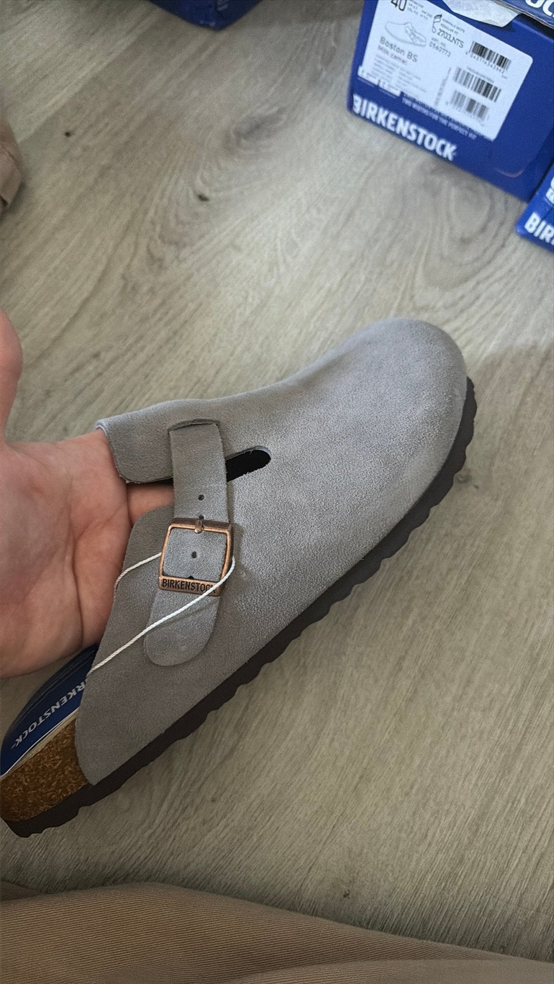Birkenstock smoke grey maat 44, Ophalen of Verzenden, Zo goed als nieuw, Overige kleuren
