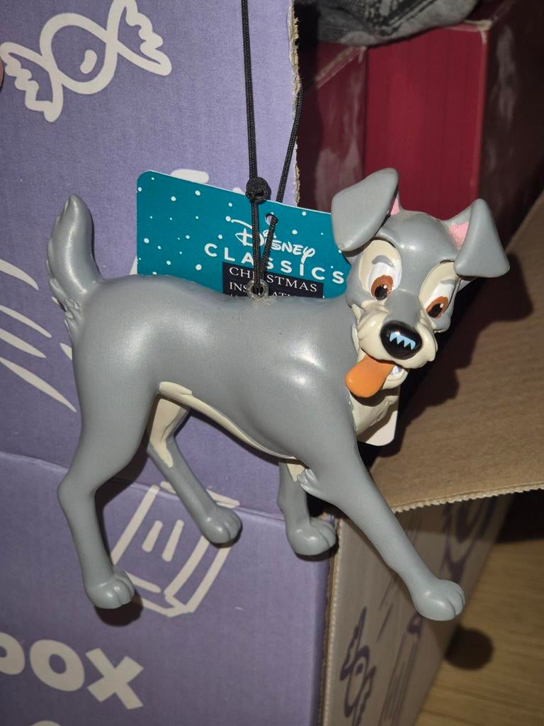 Disney Lady en de Vagebond Tramp ornament hanger, Verzamelen, Disney, Ophalen of Verzenden, Overige figuren, Zo goed als nieuw