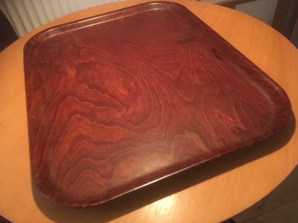 vintage cafe dienblad zeer groot, Gebruikt, Ophalen of Verzenden, Dienblad, Afgeronde hoeken