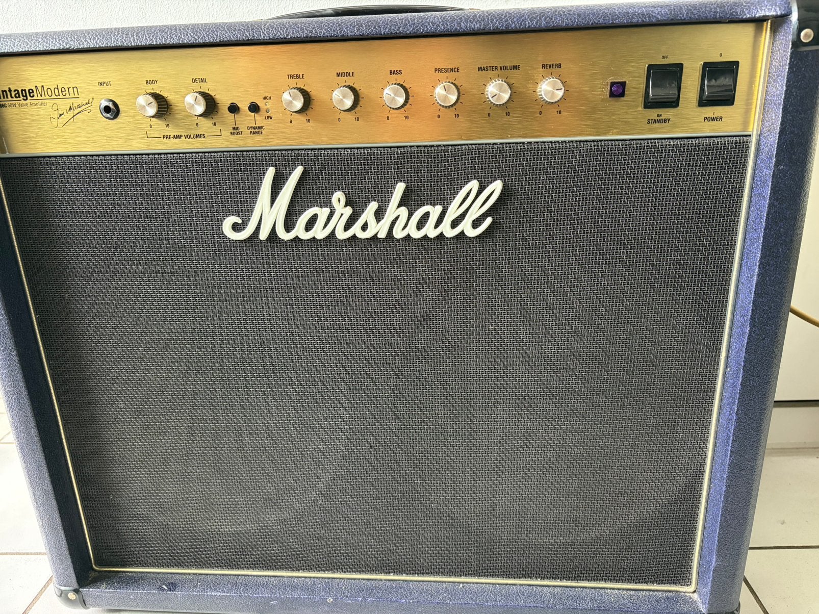 Marshall Vintage Modern 2266C Combo (50W) met Footswitch, Muziek en Instrumenten, Versterkers | Bas en Gitaar, Gebruikt, Gitaar