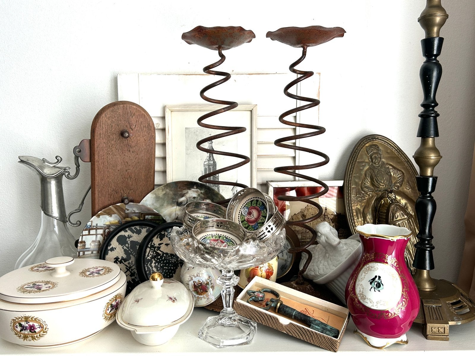 Kavel vintage curiosa rommelmarktspullen vlooienmarkt, Ophalen, Gebruikt
