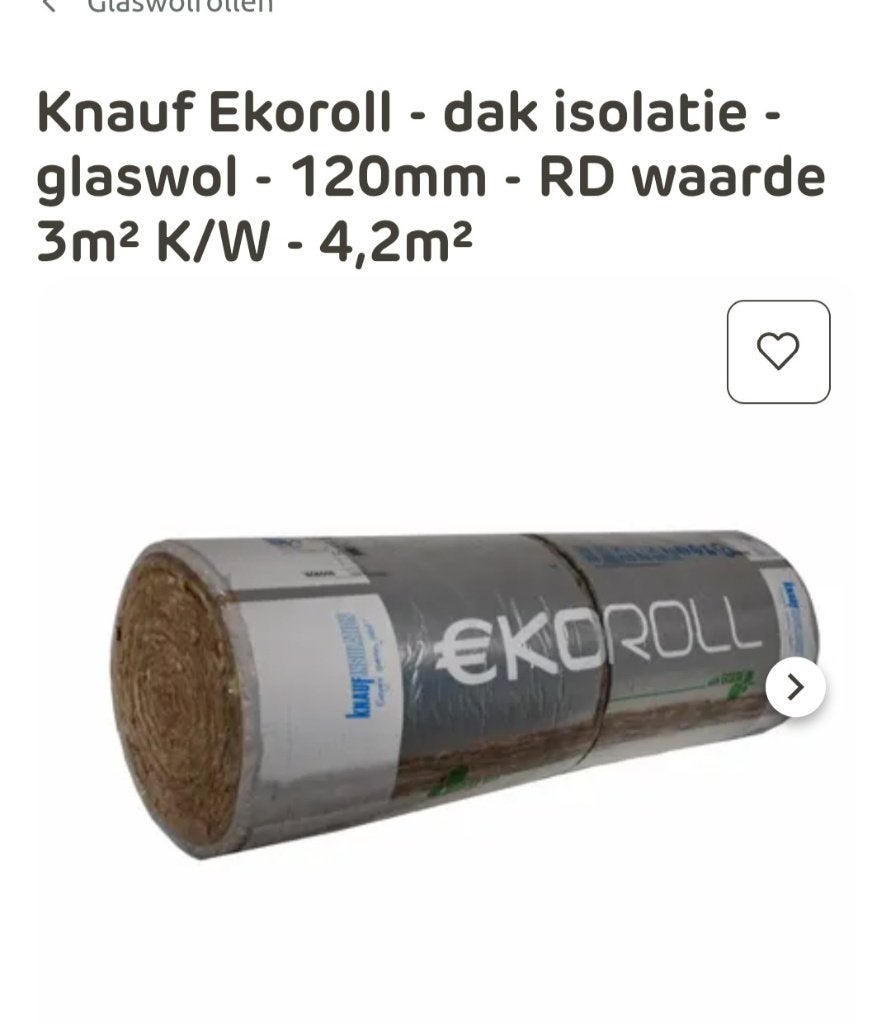 Knauf dakisolatie rol, Ophalen, Nieuw
