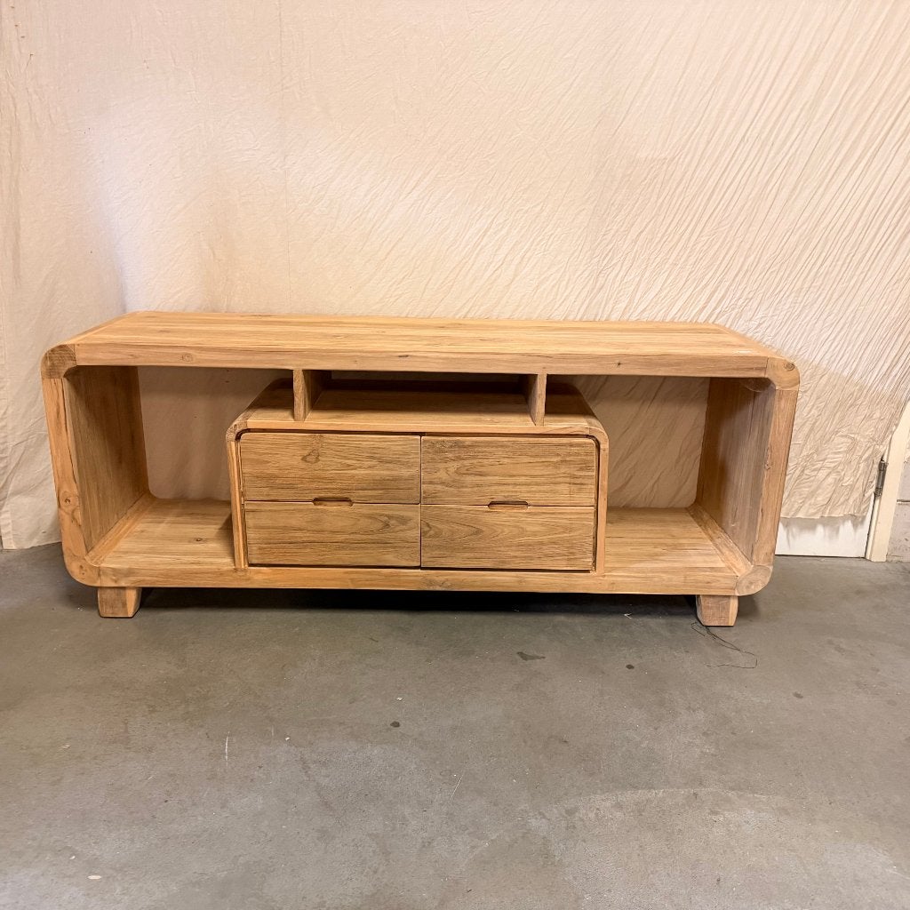 tv meubel teak - op voorraad, veel keuze en Gratis bezorgd, TTM Wonen, Meubels – (Perzische) Tapijten en Woonaccessoires, 150 tot 200 cm